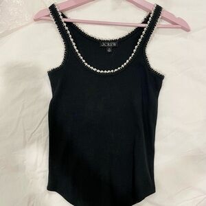J. Crew Black Tank with White Edging
